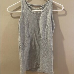 Old Navy Fitted Grey lattice back tank top. Size XL(14) {111}